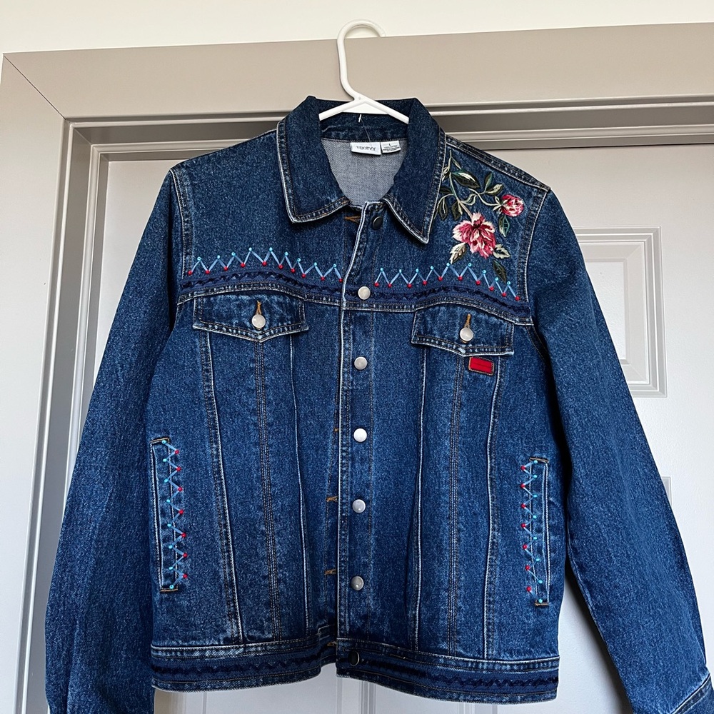 Embroidered Blue Denim Jacket